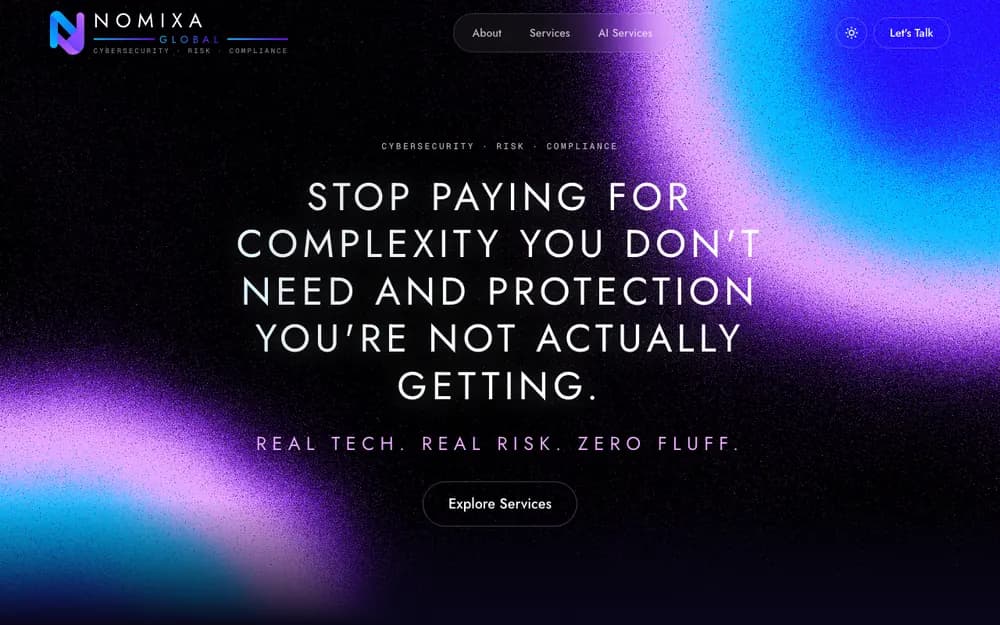 Nomixa Global website, built by Voreli AI